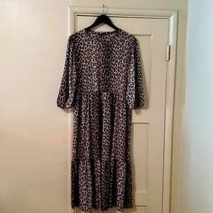 Zara Animal Print maxi dress, size L